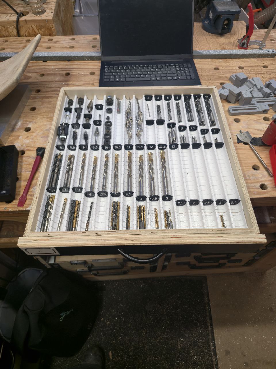 3D-printet organizer med flere rom